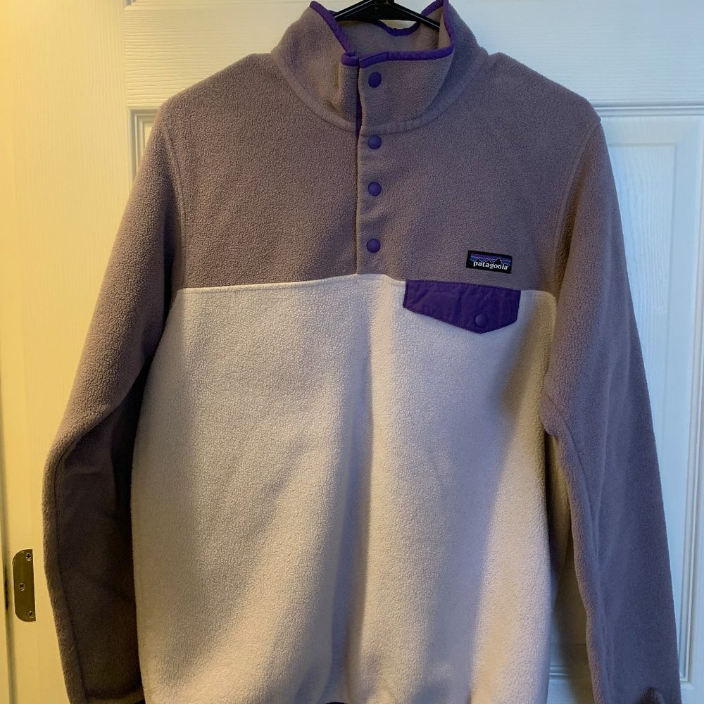 Purple Patagonia Synchilla Snap-T Pullover